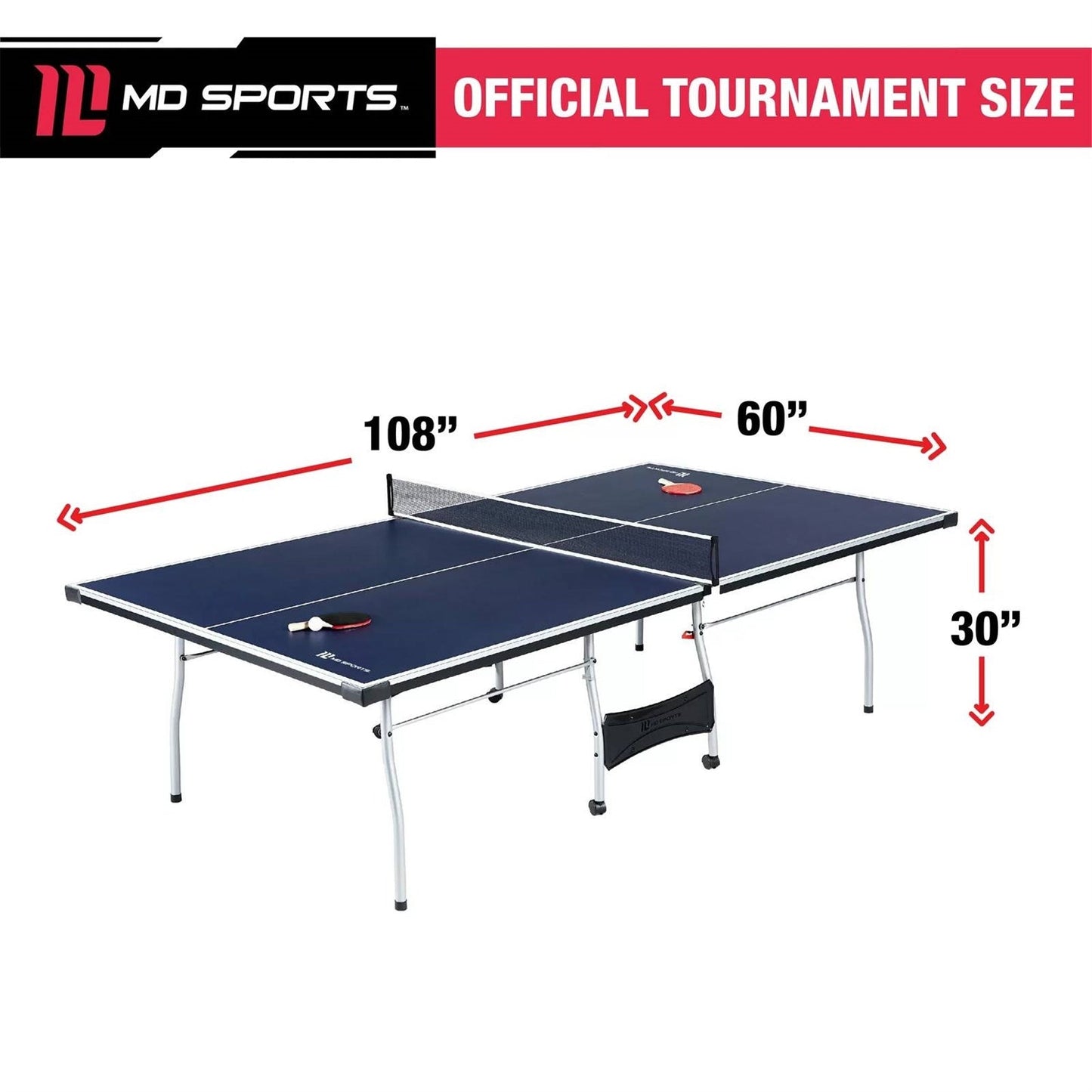 Official Size Blue Ping Pong Table Tennis Set with Net 2 Balls and 2 Paddles LuxuryLifeWay Online Store