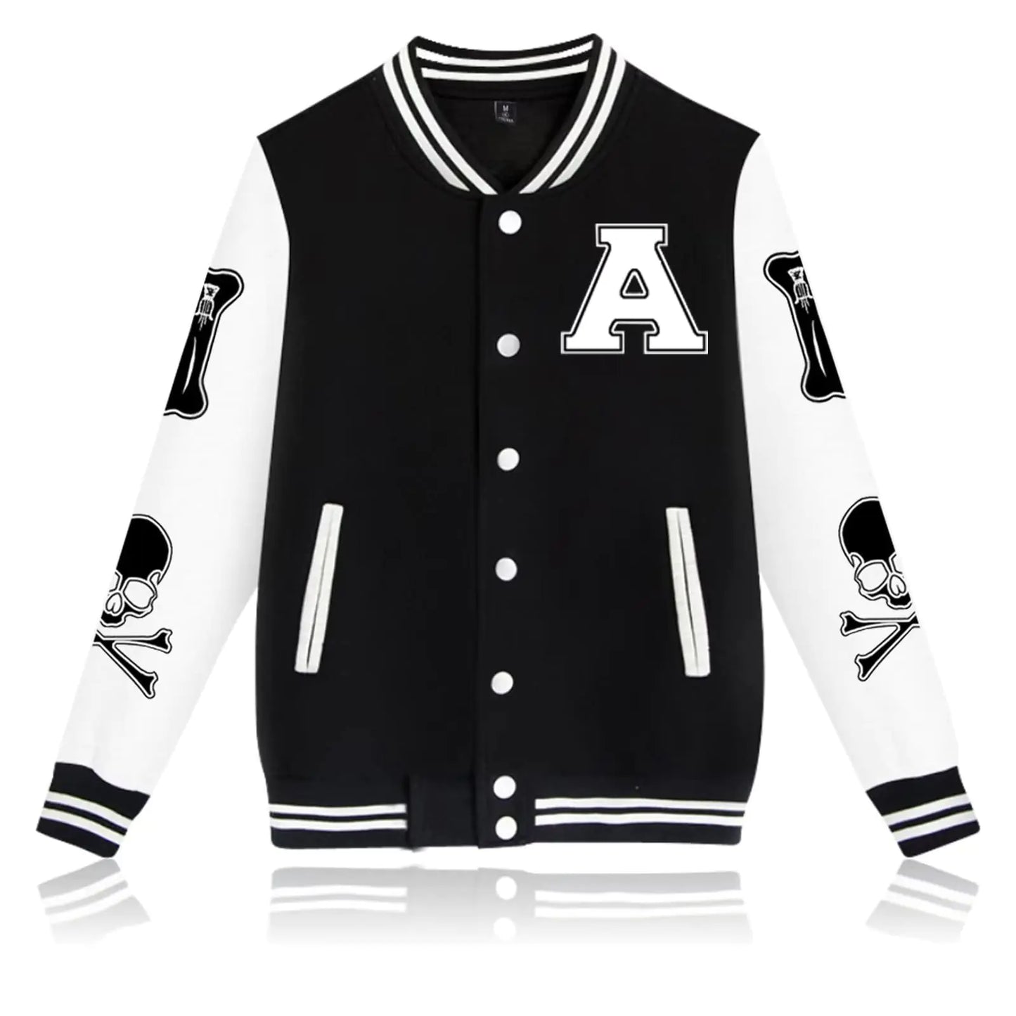 babyhealthy Mens Varsity Jacket Letter Print Causal Slim Fit Baseball Bomber Jacket Button Down letterman jacket