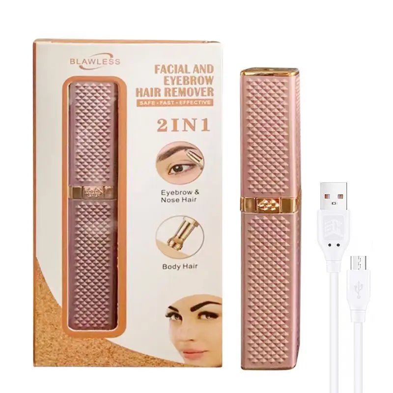 Electric Eyebrow Trimmer 2 In 1 Precise Eyebrow Trimmer Ladies' Lipstick Shaver Multifunctional Makeup Tools Beauty Products Tri Light Beauty