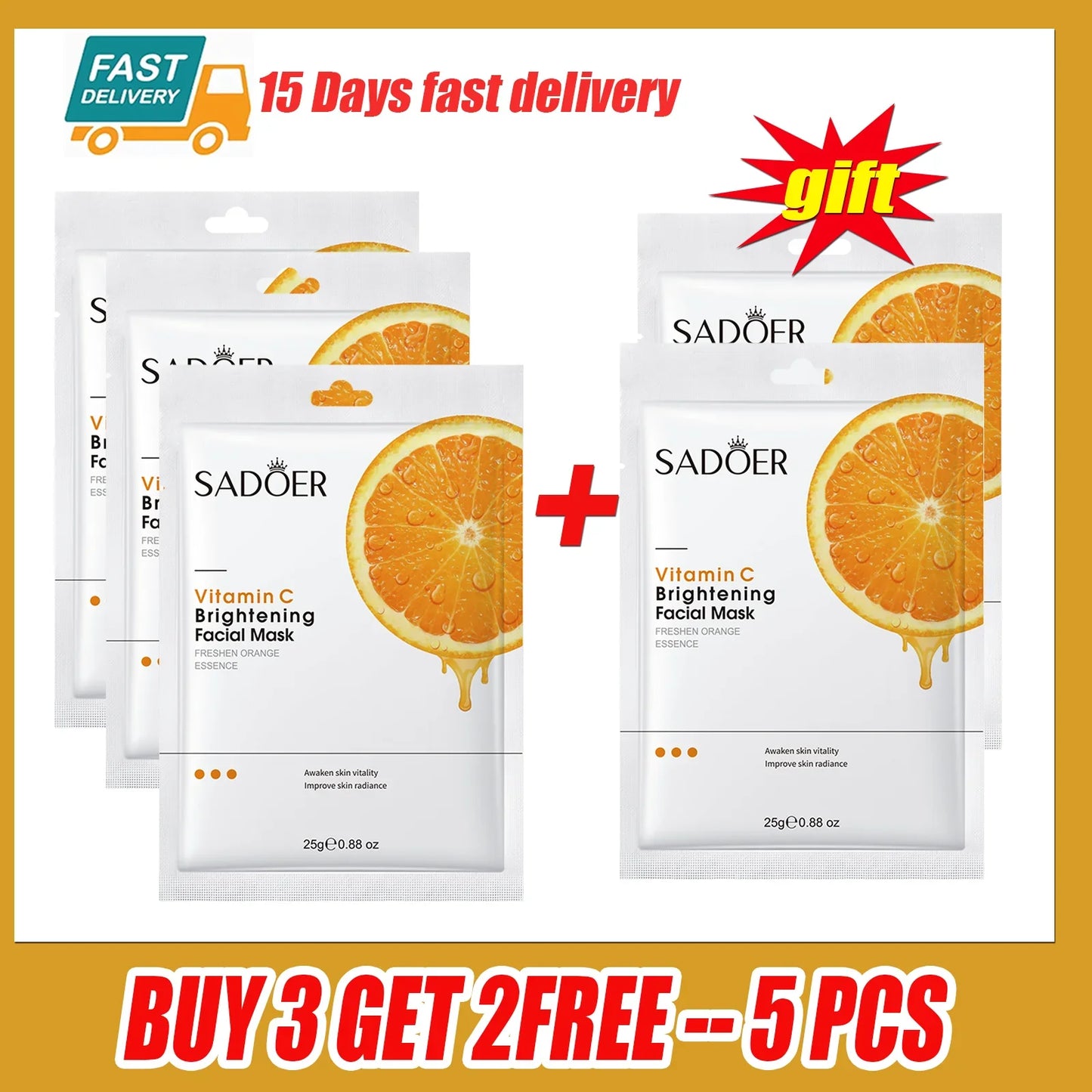 Vitamin C Facial Mask Remove Blackheads Shrink Pores Brightening Skin Soothing Moisturizing Korean Beauty Skincare Products Tri Light Beauty