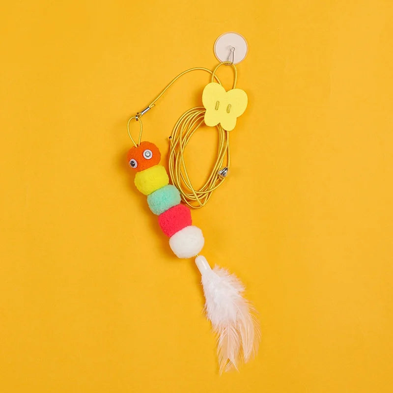 Interactive Cat Toy Hanging Simulation Cat Toy Funny Self-hey Interactive Toy for Kitten Playing Teaser Wand Toy Cat Supplies Pi-Mart