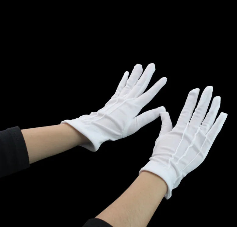 New White Formal Gloves Tactical Gloves Red Wine Bottle Tuxedo Honor Guard Parade Santa Men Inspection Winter Gloves 1Pair Pi-Mart