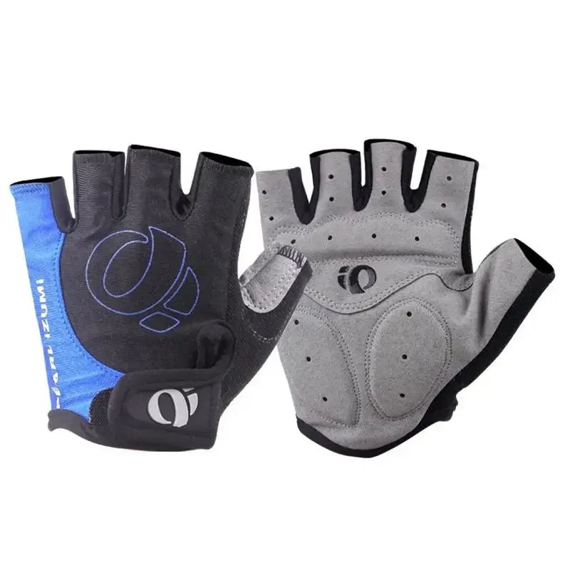 Bicycle Gel Half Finger Gloves Anti Slip Sweat Proof Shockproof Mountain Bike Road Armguard Portable Half Finger Bicycle Gloves Pi-Mart