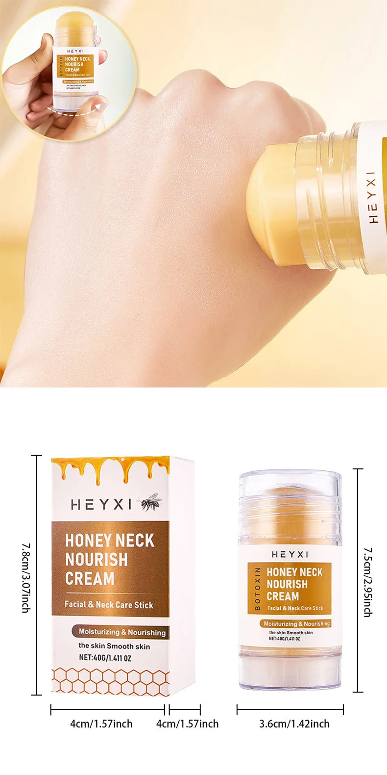 Honey Neck Nourishing Cream, Natural Ingredients, Deep Moisturizing, Refreshing and Easy to Absorb, Suitable for All Skin Types Pi-Mart