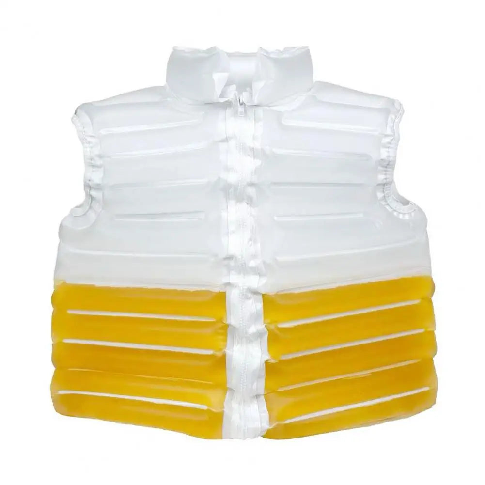 Wearable Beer Jacket Refillable Beverage Jacket Transparent Beer Jacket with Straw Refillable Beverage Puffer Coat Parties LadyShow.Store
