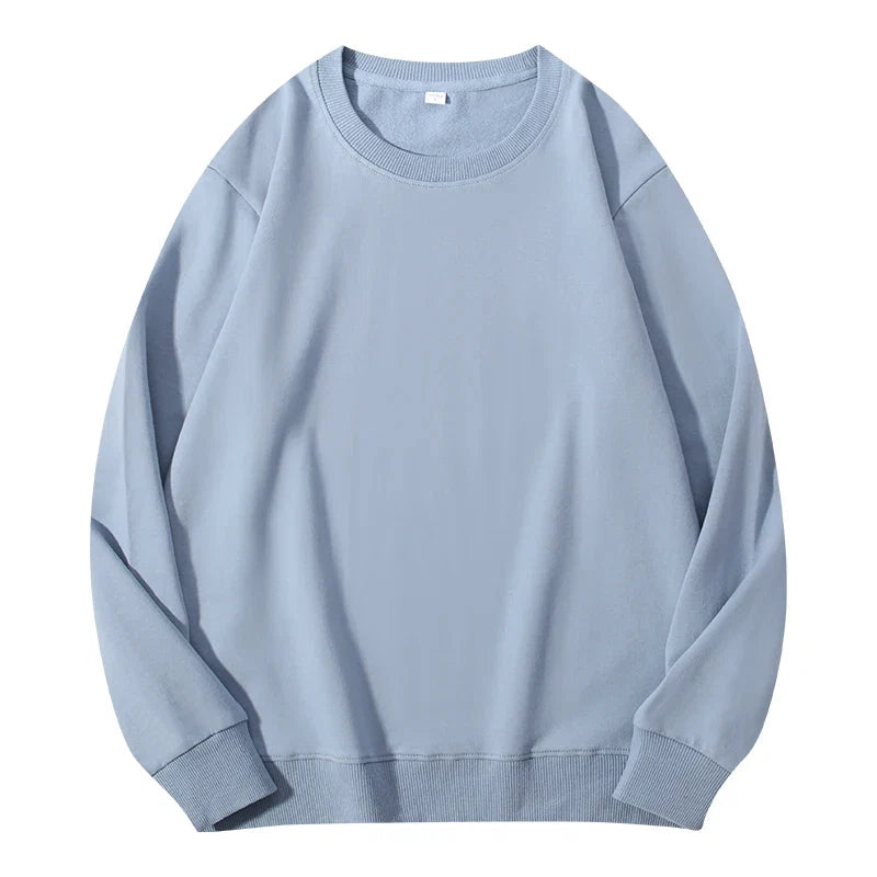 Autumn O-Neck Cotton Women's Sweatshirt Hoodies Basic Loose Casual Women Pullover Solid Sweatshirt Ladies Tops Factory Wholesale LadyShow.Store