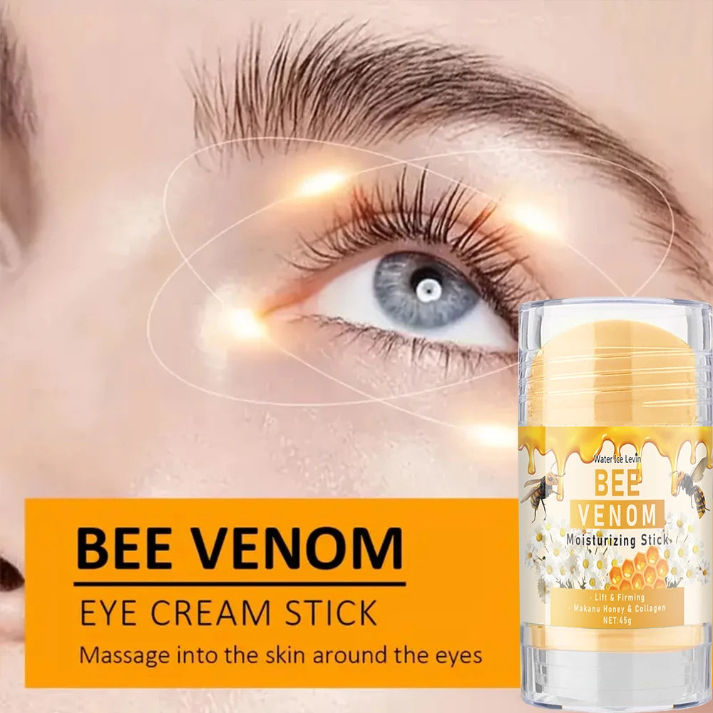 Bee Venom Eye Cream Stick Hydrates and Moisturizes the Skin Around the Eyes, Protects and Nourishes, Making the Light Beige Color More Soft Pi-Mart