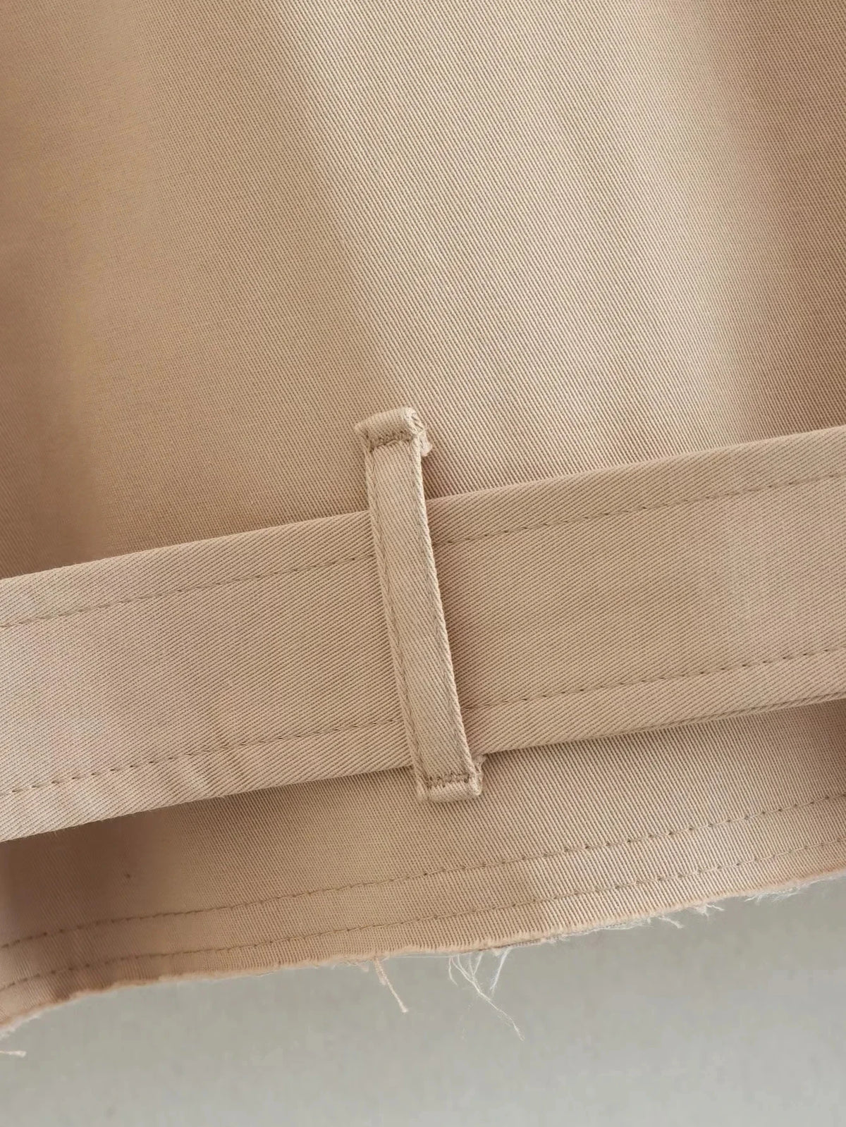 2024 Belt Cropped Trench Spring Jacket Women Vintage Streetwear Double Breasted Long Sleeve Top Female Coat Outfits Pi-Mart