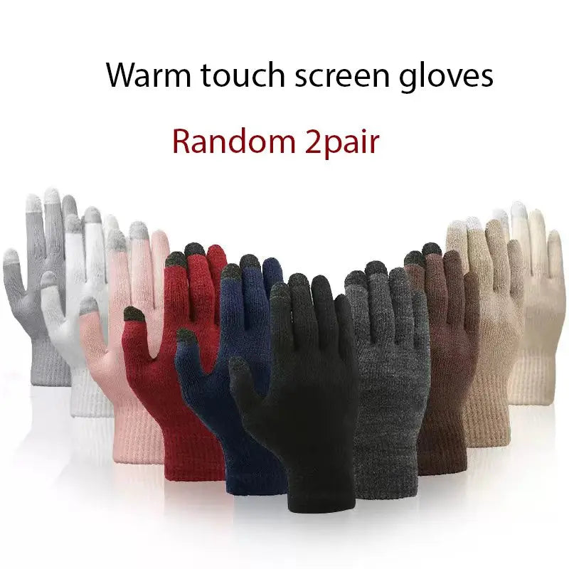 Randomly equipped with warm autumn and winter gloves for children aged 3 to 12, including anti-slip gloves with dispensing glue Pi-Mart