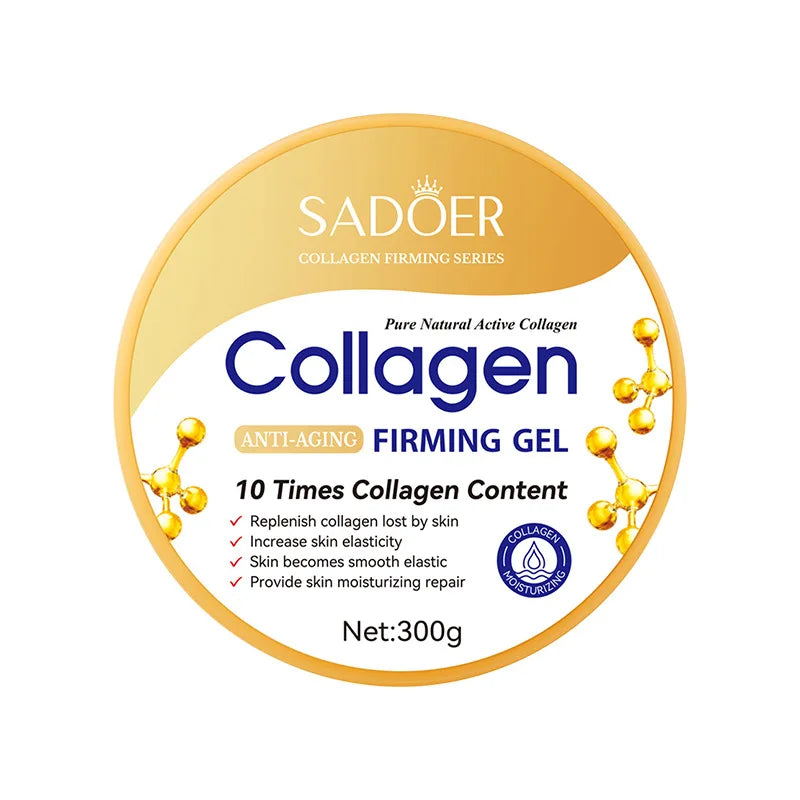 SADOER Collagen Facial Cream Face Moisturizing Gel Repair Brightening Firming Facial Creams Beauty Skin Care Products for Face Tri Light Beauty