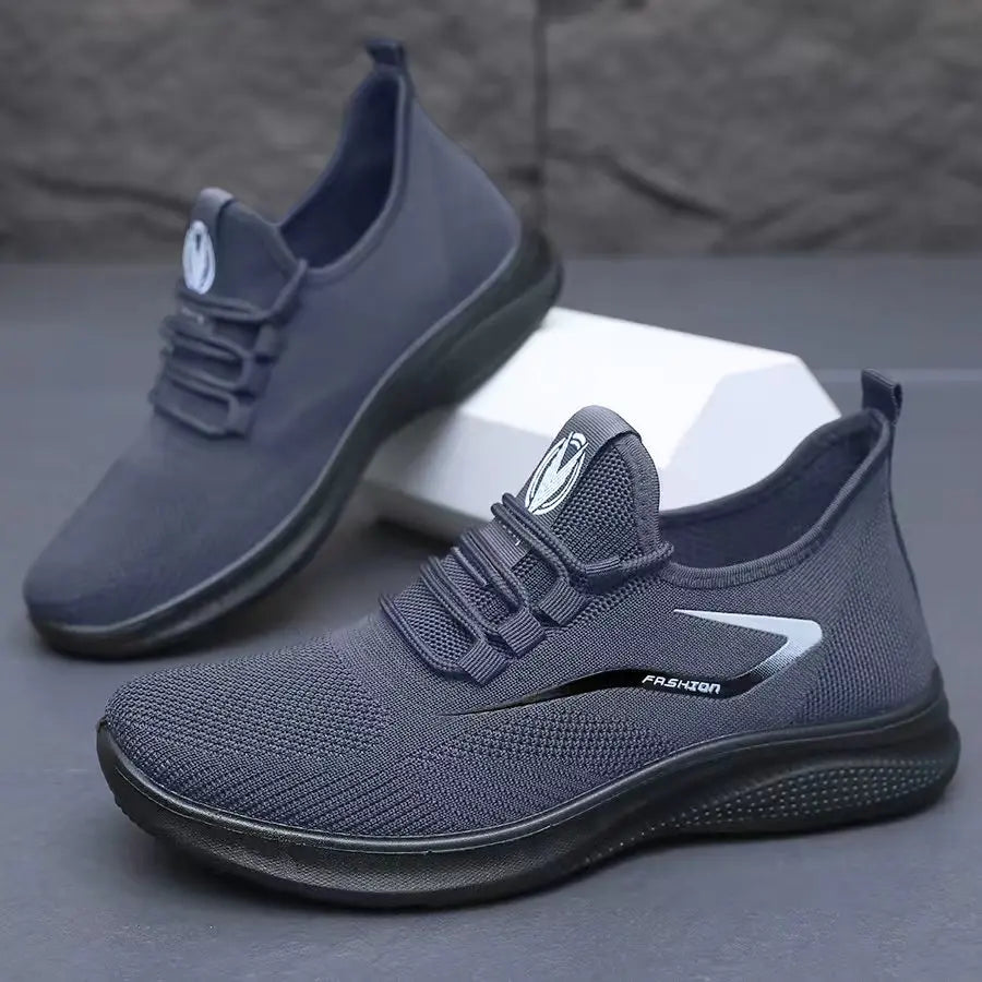 Men Comfort Knitted Loafer Sneakers 2026 New Arrival, Breathable Air Knit Upper Slip On Shoes Pi-Mart