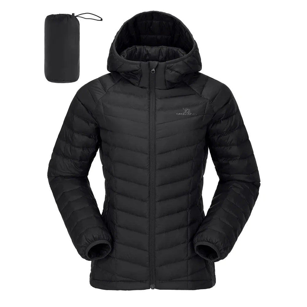 GOLDEN CAMEL Women's Down Jacket Hooded Winter Light Weight Short Puffer Coats Packable Warm Windproof Jacket for Women Clothes LadyShow.Store