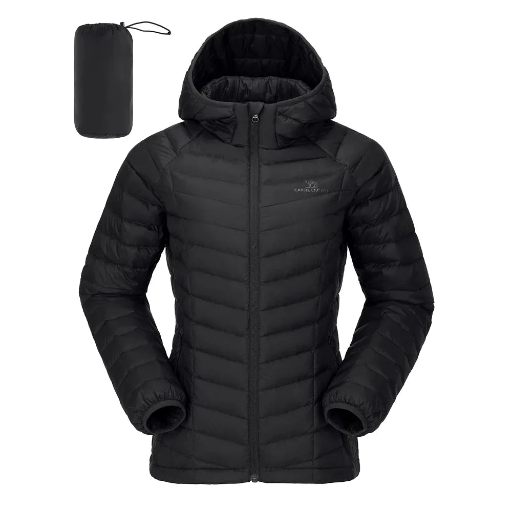 GOLDEN CAMEL Women's Down Jacket Hooded Winter Light Weight Short Puffer Coats Packable Warm Windproof Jacket for Women Clothes LadyShow.Store