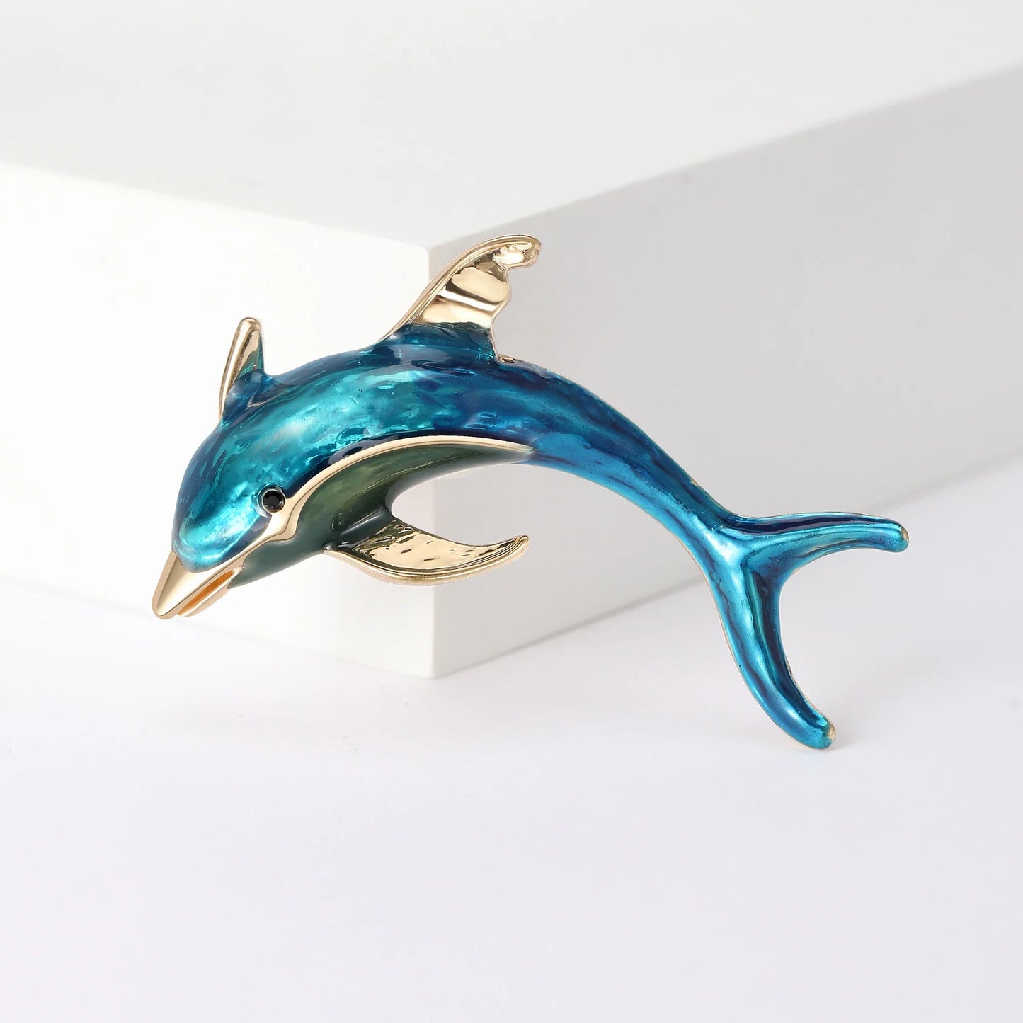 Beaut&Berry Beautiful Dolphin Brooches for Women Unisex Animal Pins Casual Party Accessories New Year Gifts Friends Decoration LadyShow.Store