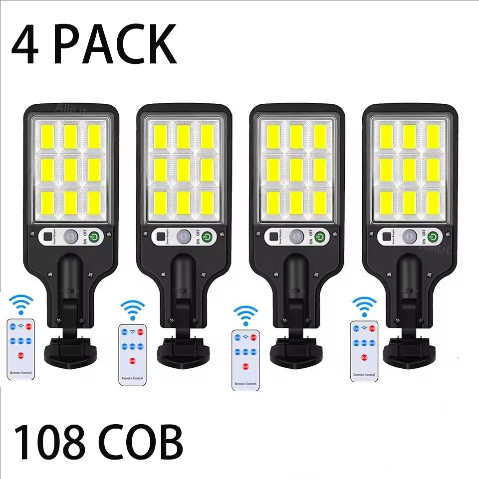 Outdoor Solar Wall Led Light with Human Body Motion Sensor 3 Modes Garden Terrace Garage Courtyard Waterproof Street Lighting Pi-Mart
