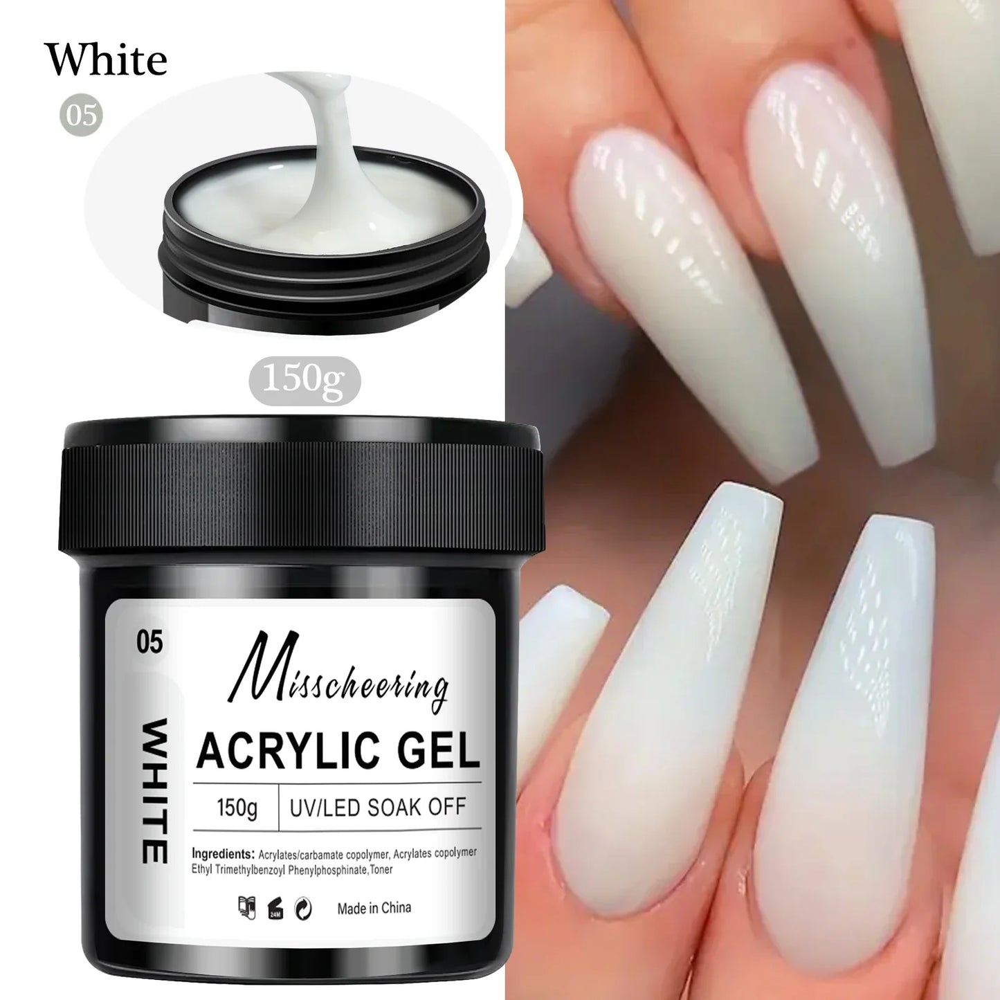 150g Transparent Nail Extension Gel Jelly White Light Pink Acrylic Nail Art UV LED Gel Semi Permanent Varnish Extension Tool Tri Light Beauty