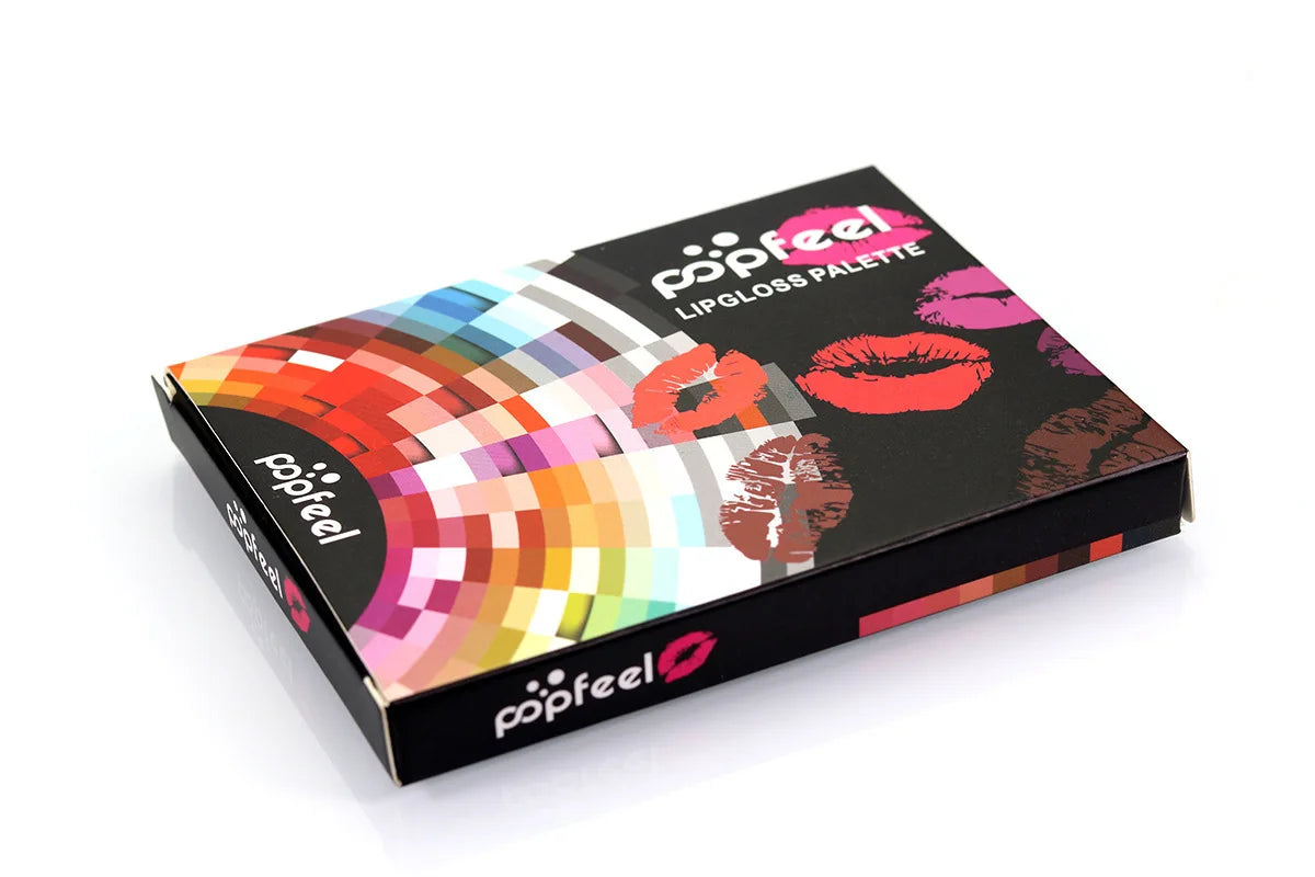 POPFEEL15 Colors Lipstick Palette Set Long Lasting Lip Gloss Korean Cosmetics Women Lip Tint Cheap and Small Beauty Lip Stain Pi-Mart