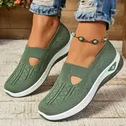 Women's Shoes, Casual Sports Shoes, Solid Color Breathable Sports Soft-Soled lightweight Walking Shoes, Low-Top Knitted Casual S LadyShow.Store
