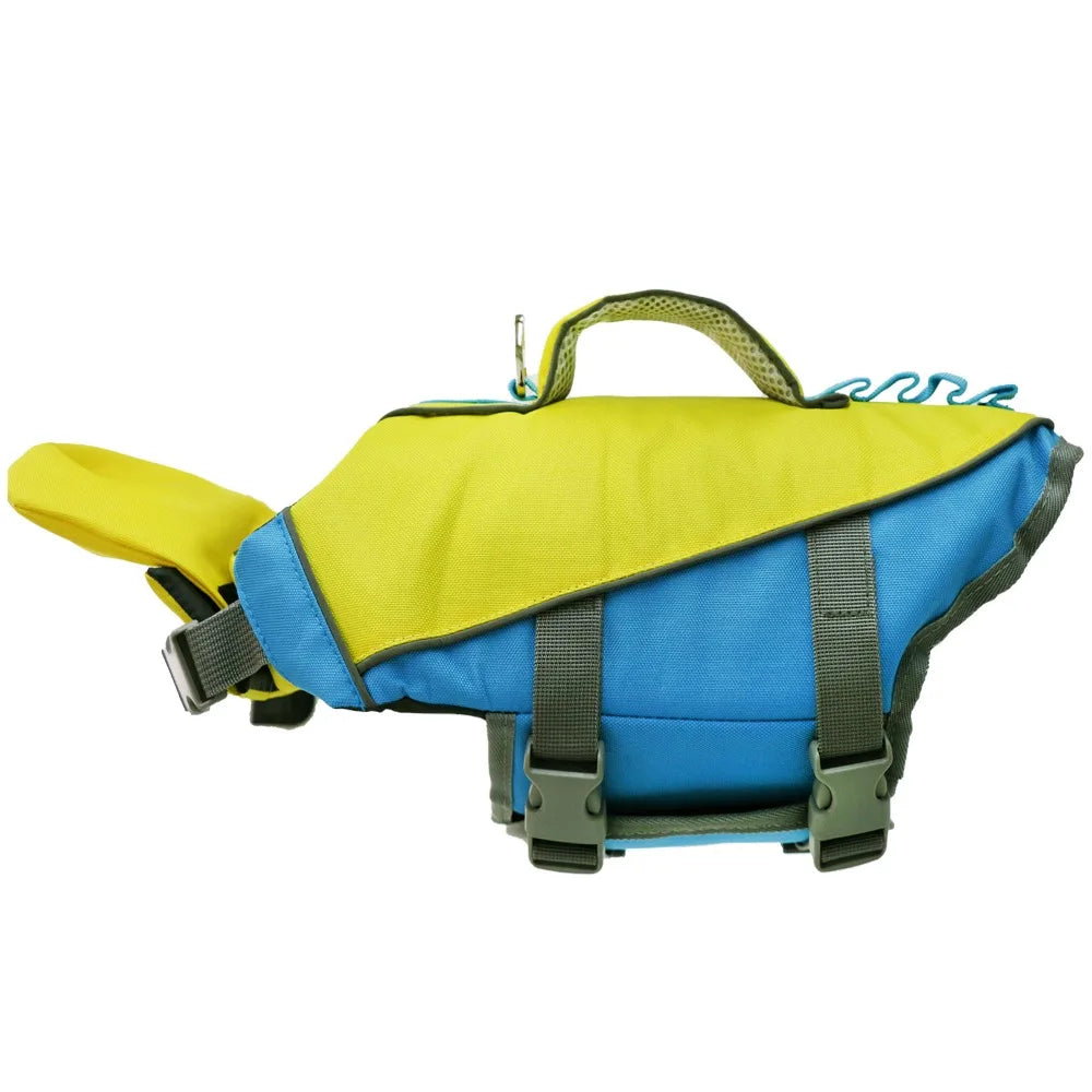 Pet Supplies Reflective Stripes Dog Life Jacket Adjustable Large Buoyancy Safety Vest Breathable Pet Life Vest Water Sports Pi-Mart
