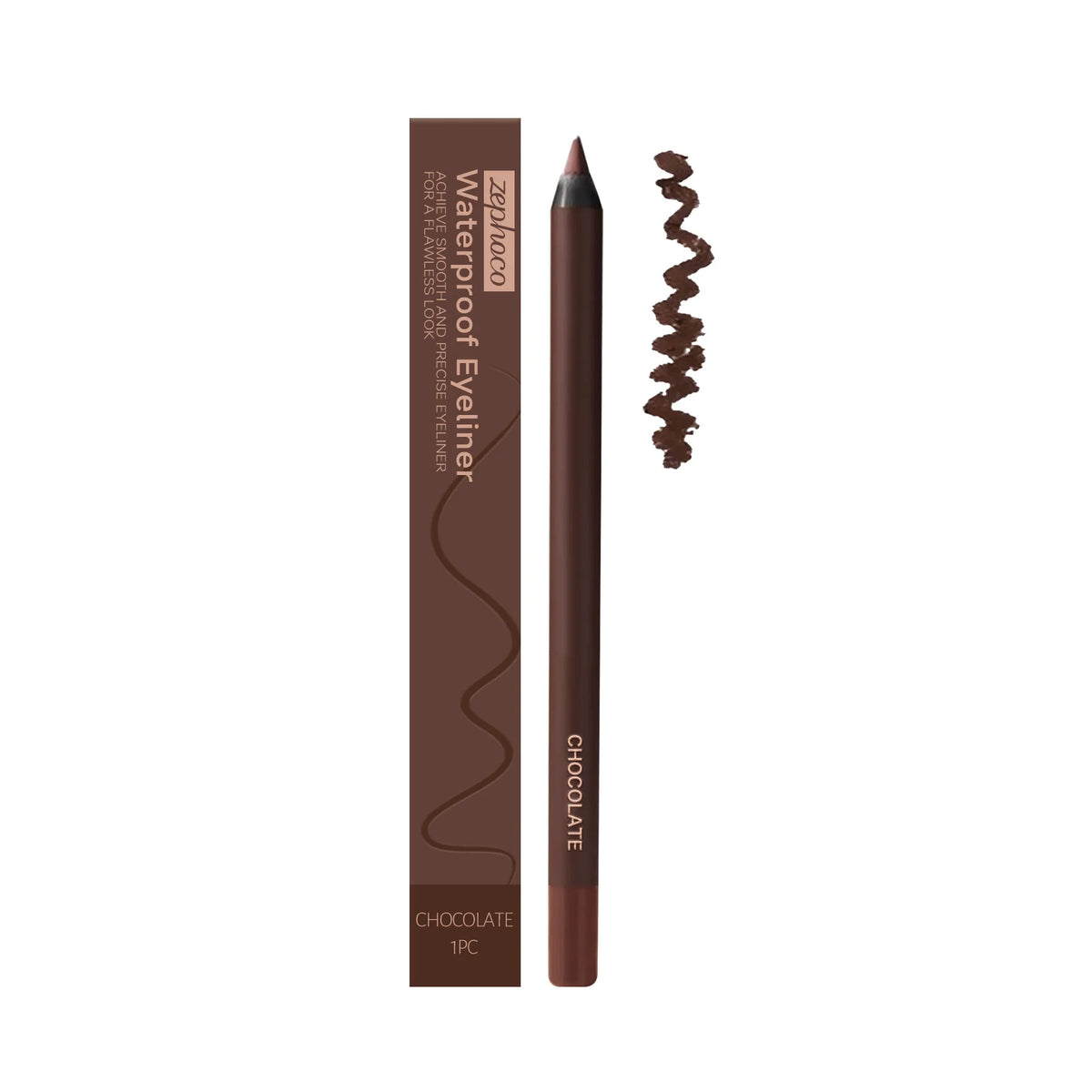 Zephoco Brown Eyeliner Pencil Waterproof Sweatproof Long Lasting Easy to Color Smooth Soft Gel Eyeliner Pencil Eye Makeup Set Pi-Mart