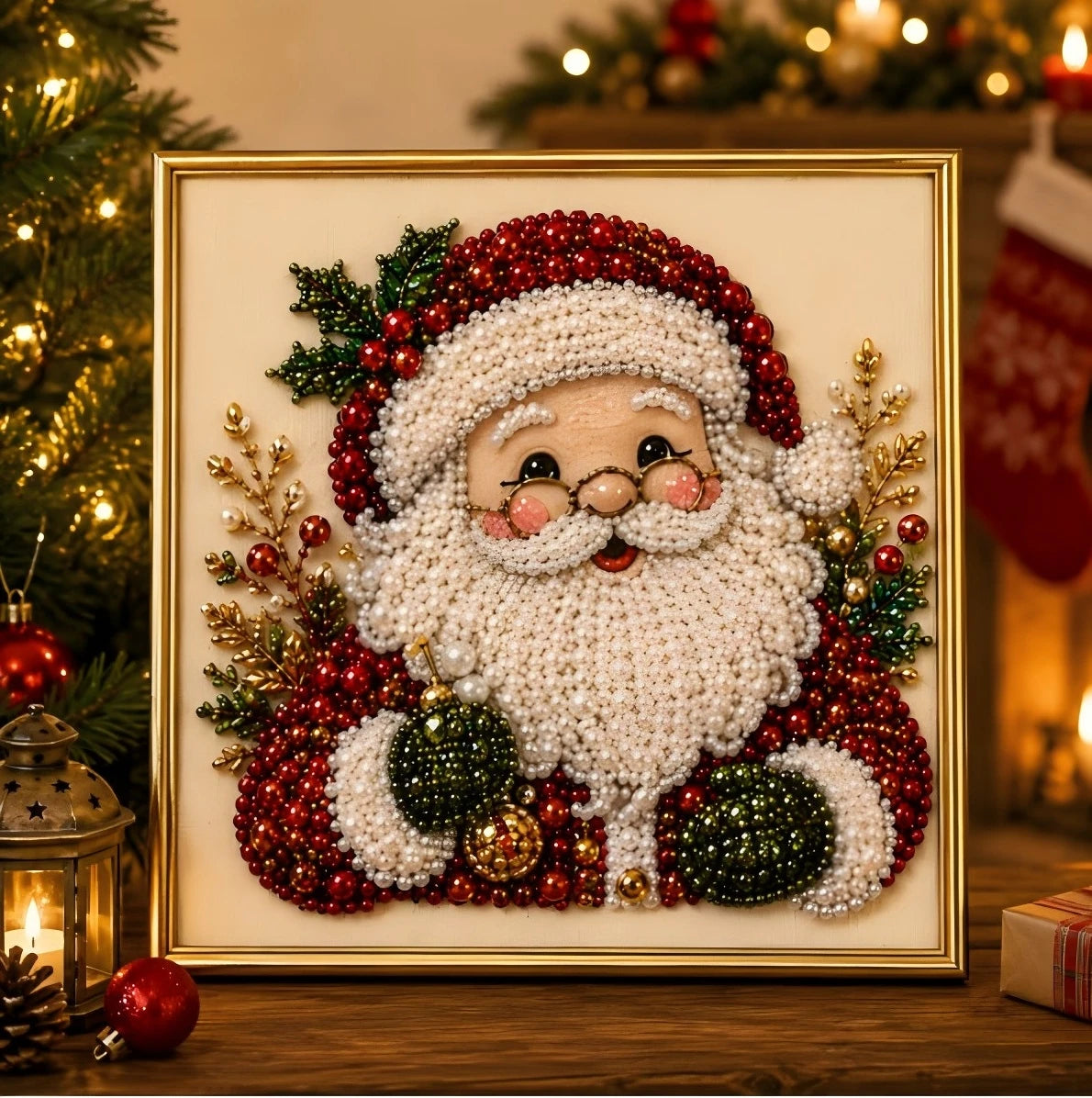 Originality Diamond-Painting Kit Holiday Pearl Diamond-Painting Art DIY Assembly Craft Activity Home Decor Christmas Gifts Pi-Mart