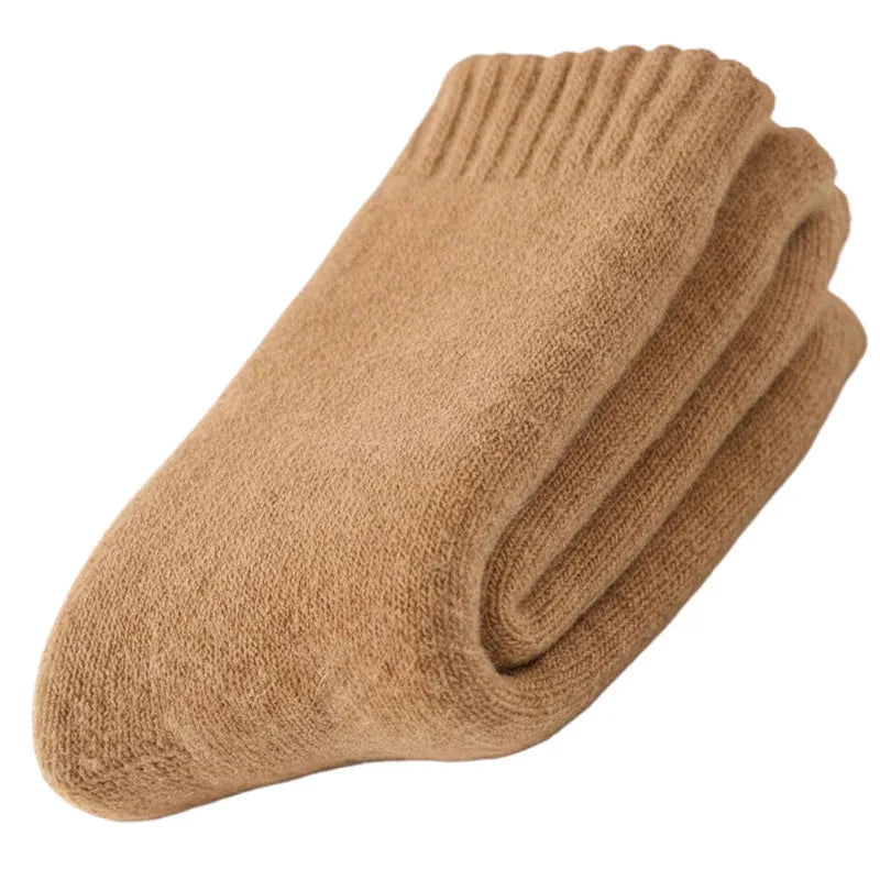 2026 New Winter Super Thicker Warm Socks Wool Male Men Women Socks Solid Socks Merino Wool Socks Against Cold Snow Terry Socks Pi-Mart
