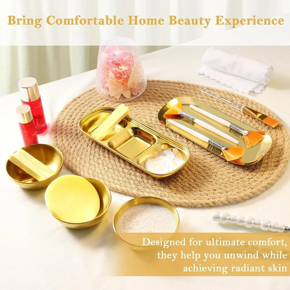 Facial Product Preparation Set with Stainless Steel Bowls and 26 Pcs Tools for Home and Professional Beauty Use Tri Light Beauty