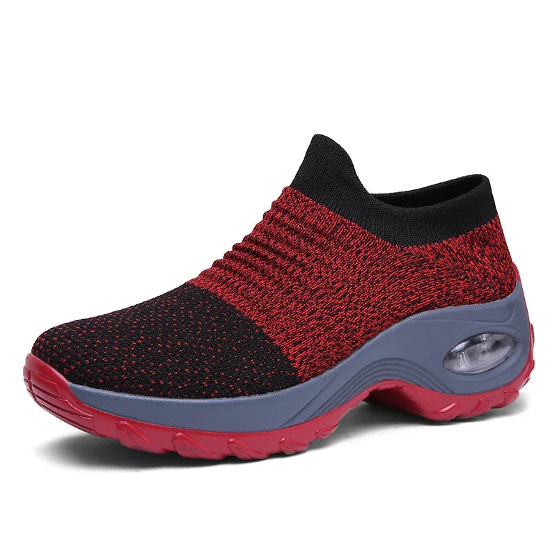 Women Sneakers Summer Fashion Black Sports Casual Shoes Breathable Mesh Lightweight Air Cushion Non-Slip Running Shoe Zapatillas Pi-Mart