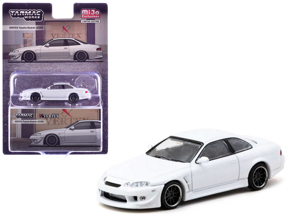 Toyota VERTEX Soarer JZZ30 RHD (Right Hand Drive) White Metallic "Global64" Series 1/64 Diecast Model Car by Tarmac Works LuxuryLifeWay Online Store