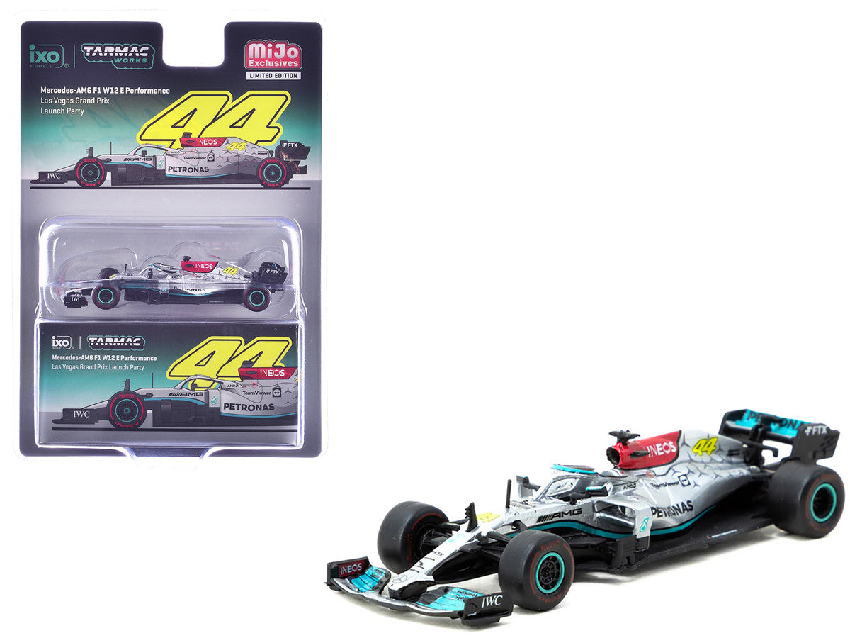 Mercedes-AMG F1 W12 E Performance Formula One F1 "Las Vegas Grand Prix Launch Party" "Global64" Series 1/64 Diecast Model Car by Tarmac Works LuxuryLifeWay Online Store