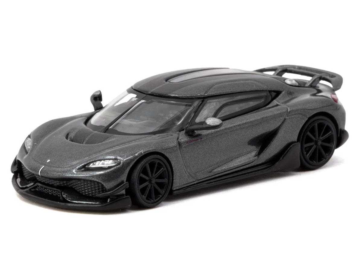 Koenigsegg Gemera Dark Gray Metallic "Global64" Series 1/64 Diecast Model Car by Tarmac Works LuxuryLifeWay Online Store