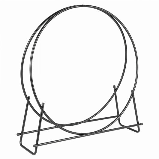 45" Round Firewood Rack with Heavy-Duty Metal Frame LuxuryLifeWay Online Store