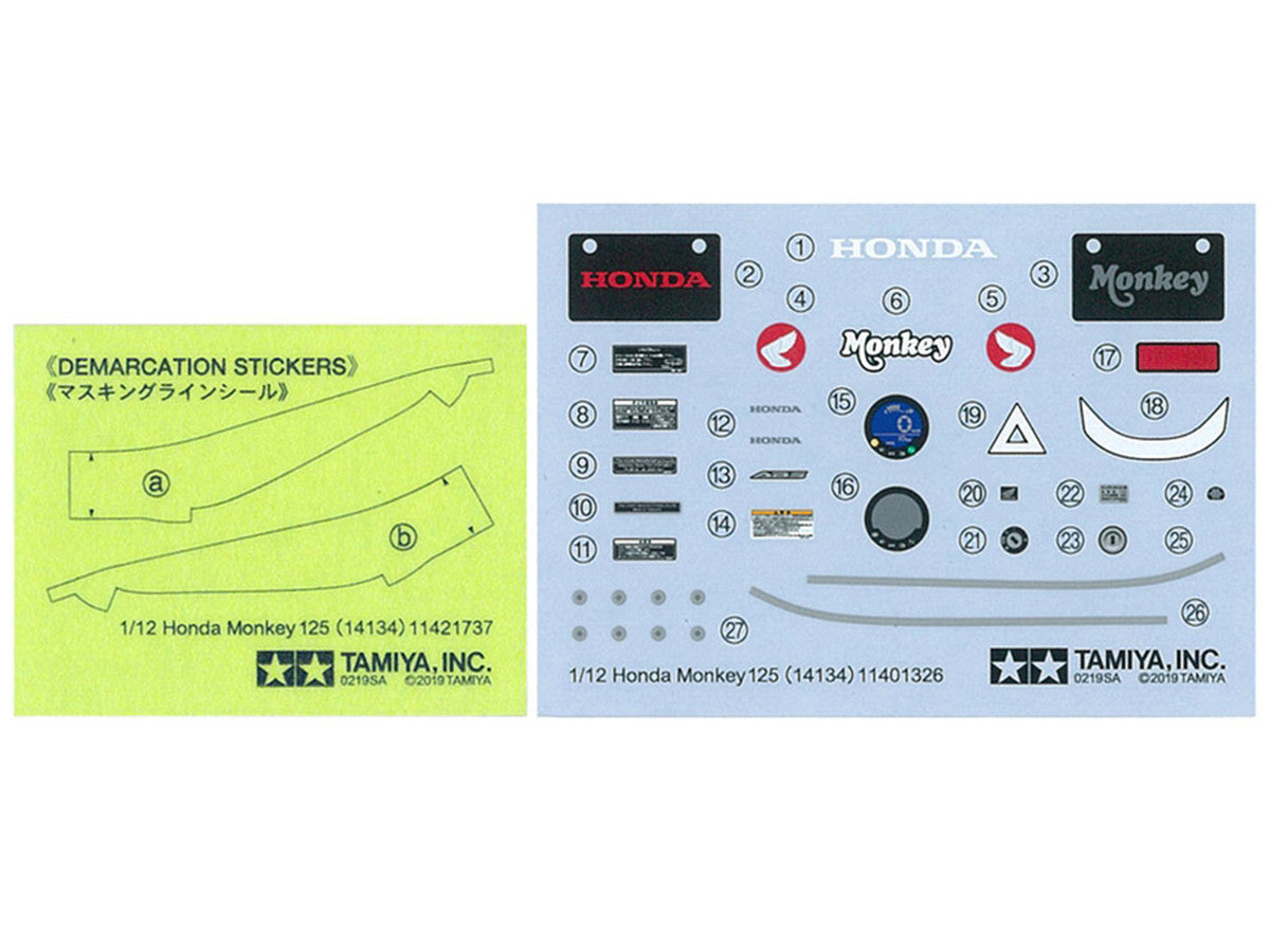 Model Kit Honda Monkey 125 Motorcycle 1/12 Scale Model by Tamiya LuxuryLifeWay Online Store