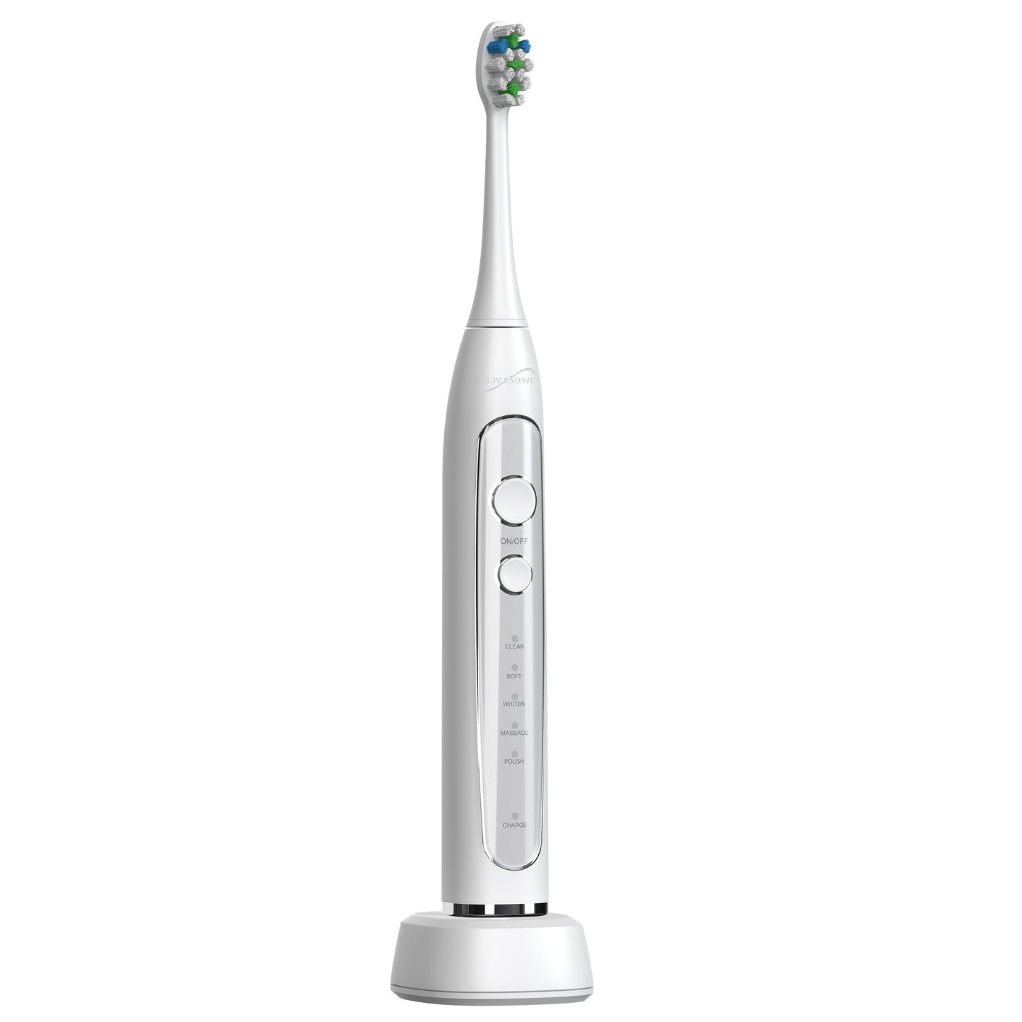 SuperSonic Sonic Zoom Advance Wireless Rechargeable Toothbrush in White LuxuryLifeWay Online Store