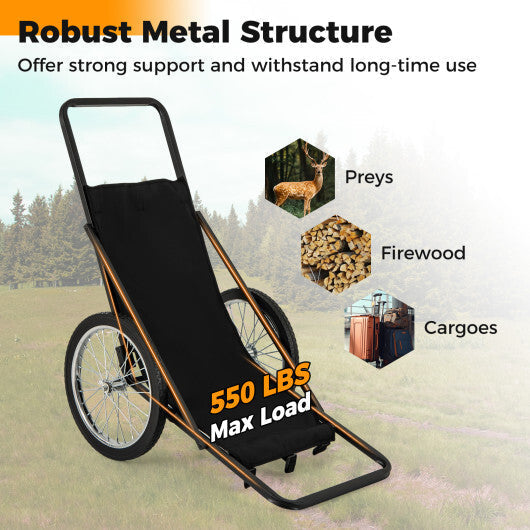 550 LBS Folding Deer Game Cart with Polyester Liner for Hunting LuxuryLifeWay Online Store