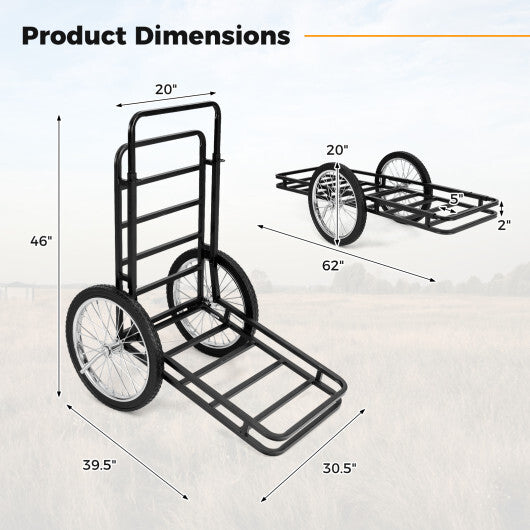 Double-Layer Deer Cart with 20 Inch Rubber Wheels LuxuryLifeWay Online Store