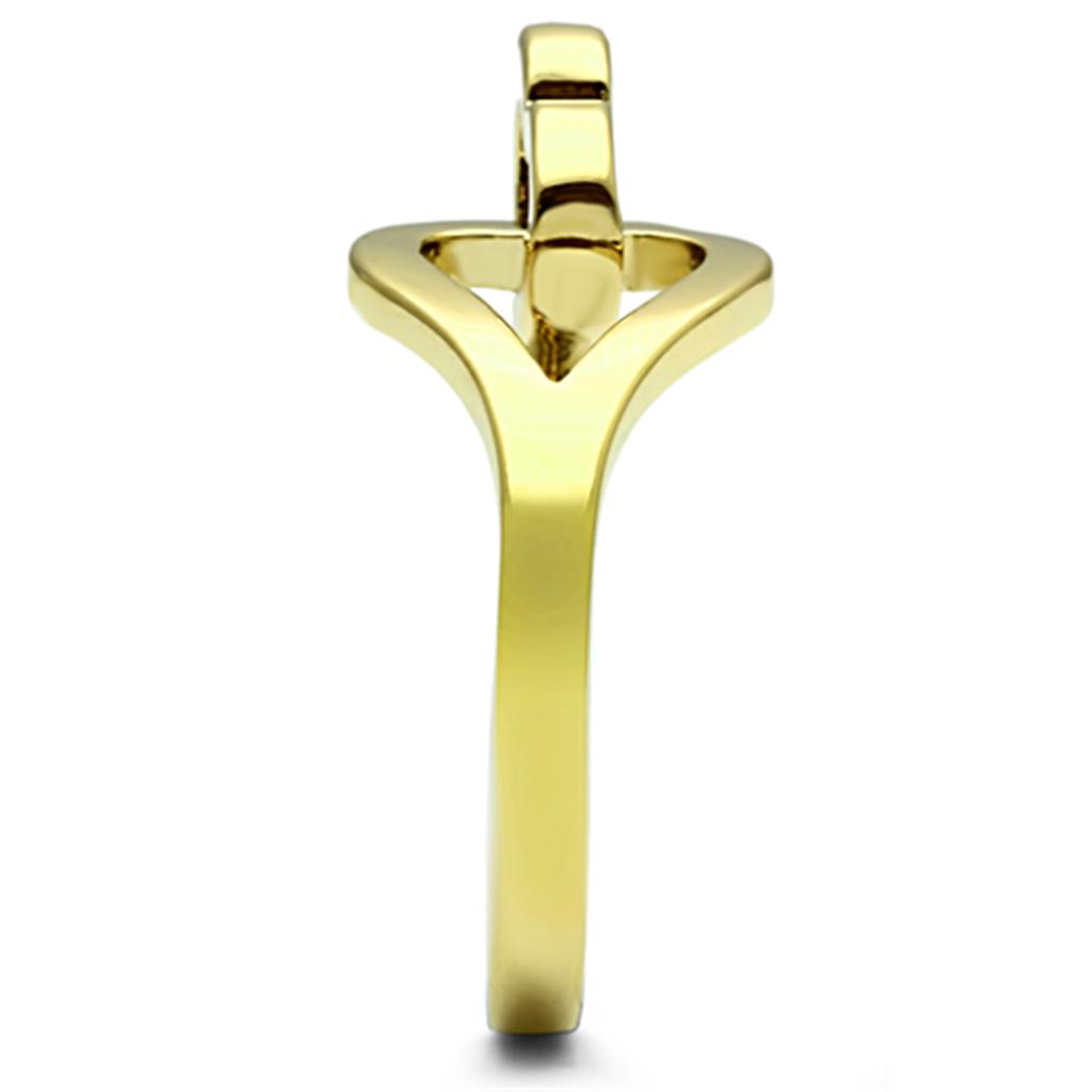TK1382 - IP Gold(Ion Plating) Stainless Steel Ring with No Stone LuxuryLifeWay Online Store