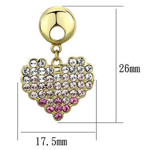 TK1456 - IP Gold(Ion Plating) Stainless Steel Earrings with Top Grade Crystal in Multi Color LuxuryLifeWay Online Store
