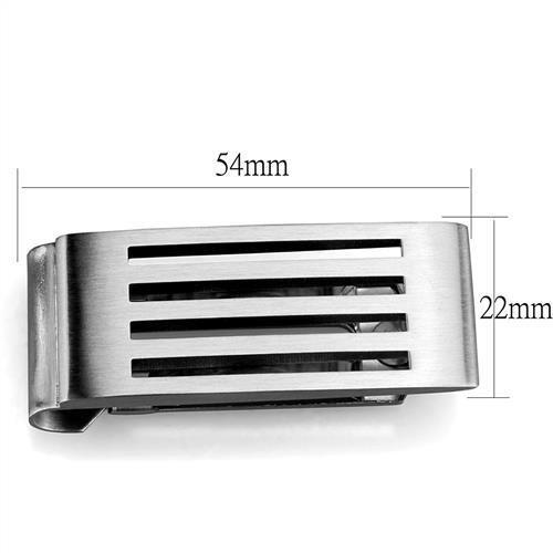 TK2074 - High polished (no plating) Stainless Steel Money clip with No Stone LuxuryLifeWay Online Store