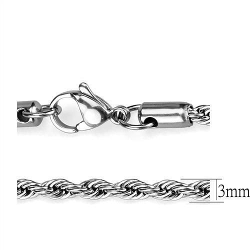 TK2434 - High polished (no plating) Stainless Steel Chain with No Stone LuxuryLifeWay Online Store