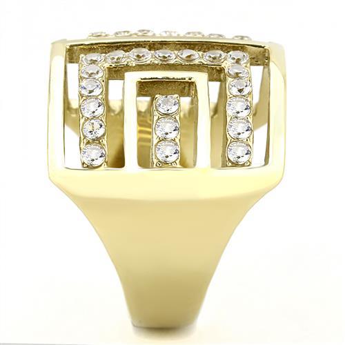 TK3238 - IP Gold(Ion Plating) Stainless Steel Ring with AAA Grade CZ in Clear LuxuryLifeWay Online Store