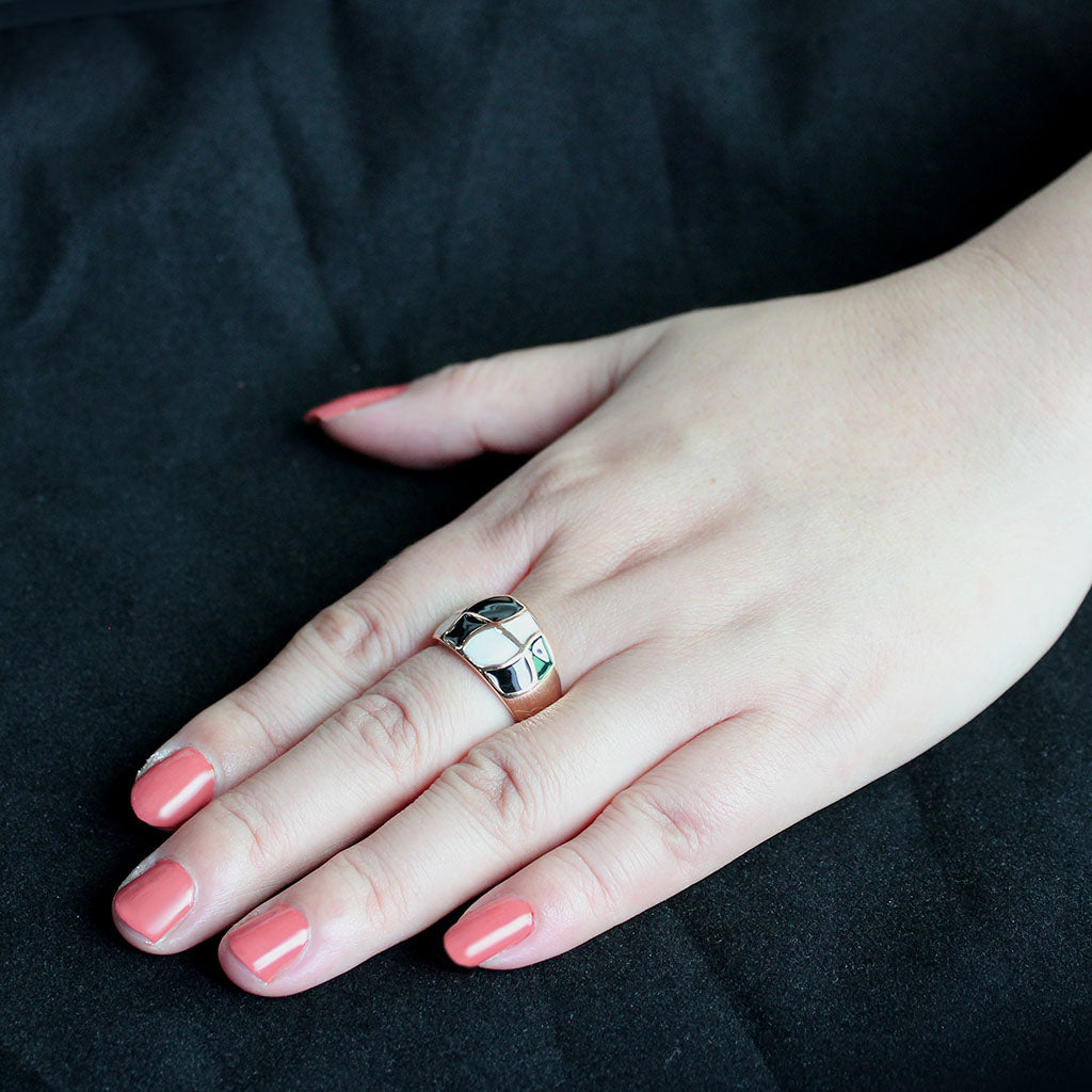 TK3827 - IP Rose Gold(Ion Plating) Stainless Steel Ring with NoStone in No Stone LuxuryLifeWay Online Store