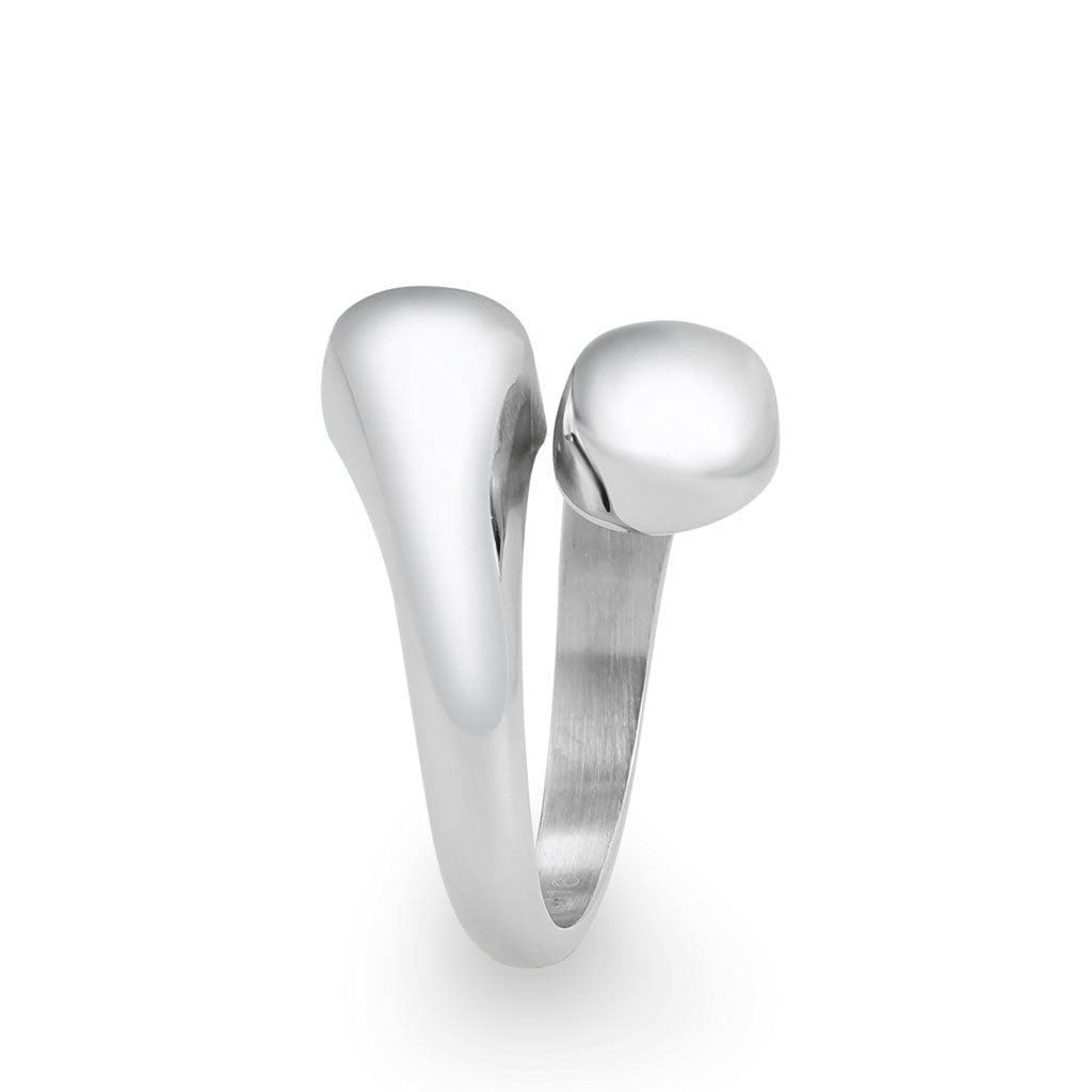TK3883 - High polished (no plating) Stainless Steel Ring with Epoxy in Jet LuxuryLifeWay Online Store