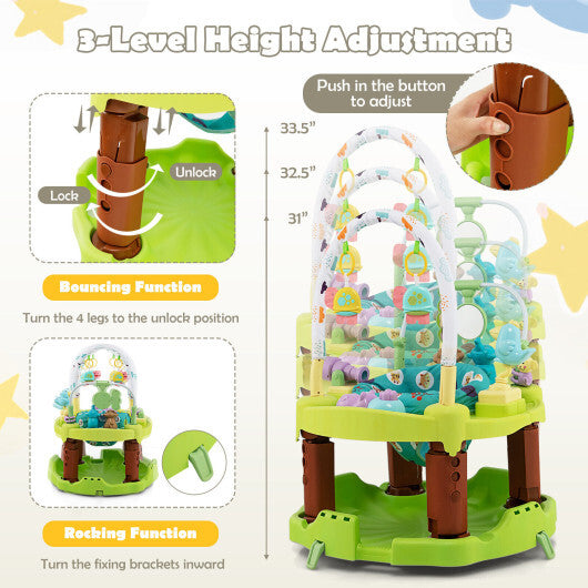 3-in-1 Baby Activity Center with 3-position for 0-24 Months-Green - Color: Green LuxuryLifeWay Online Store