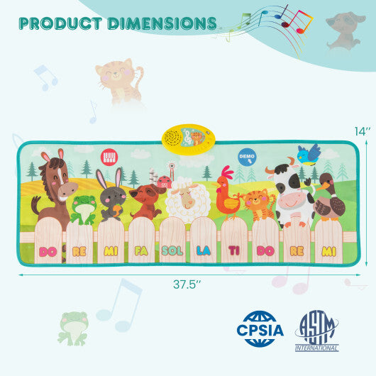 Kids Musical Mat Indoor Outdoor Animal Farm Piano LuxuryLifeWay Online Store