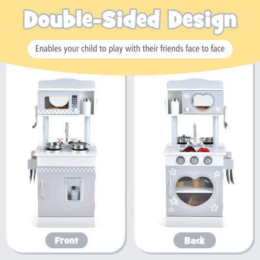 Chef Pretend Kitchen Playset with Cooking Oven and Sink for Toddlers LuxuryLifeWay Online Store