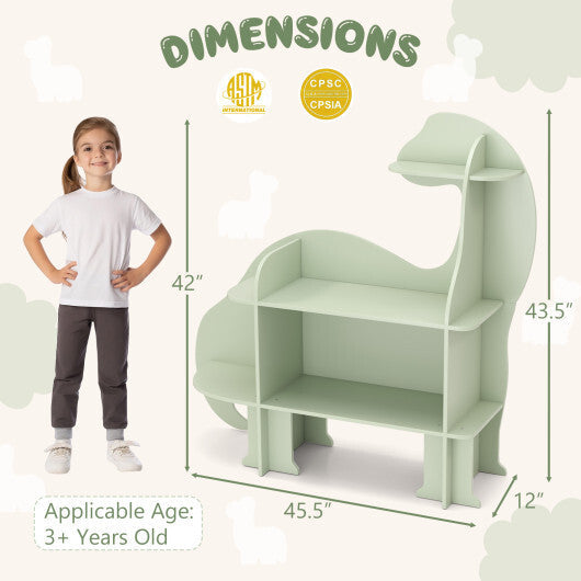 3-Tier Dinosaur Kids Bookshelf for Children-Green LuxuryLifeWay Online Store