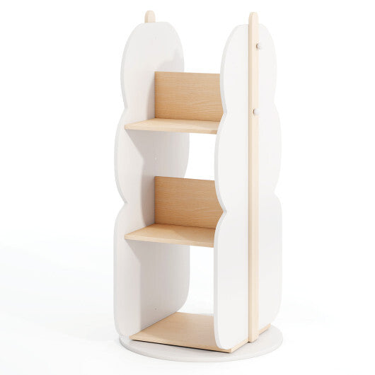360 Kid's Rotating Bookshelf Toy Storage Organizer with 5 Shelves-White LuxuryLifeWay Online Store