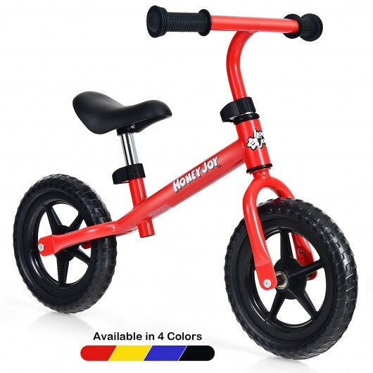 Kids No Pedal Balance Bike with Adjustable Handlebar and Seat-Red LuxuryLifeWay Online Store