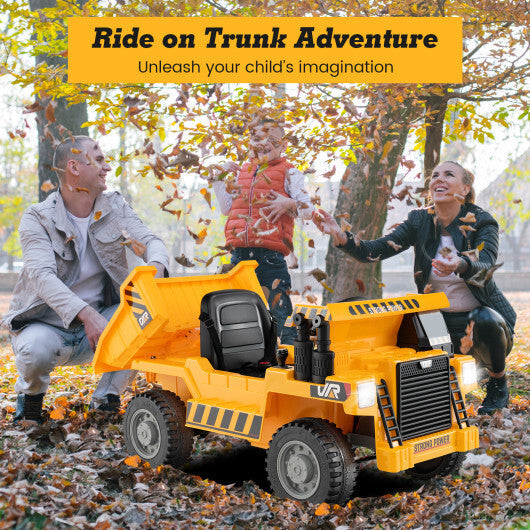 Kids Ride on Dump Truck 12V Ride on Car with Electric Dump Bed-Green LuxuryLifeWay Online Store
